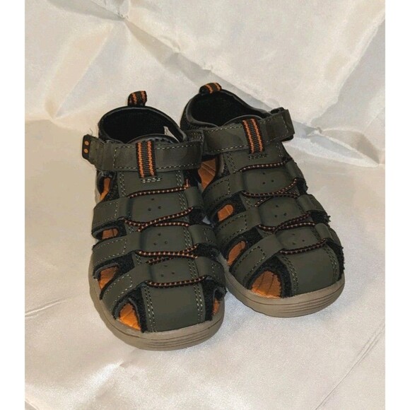 Eddie Bauer Toddler Edmund Sandals Green Size 8M Closed Toe Adventure Shoes - Picture 1 of 9